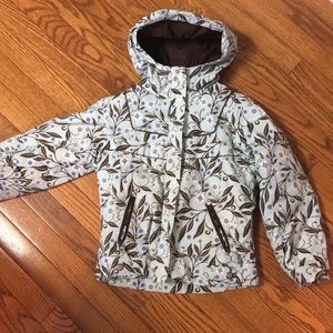 Columbia ski jacket blue snowflake print size 7/8